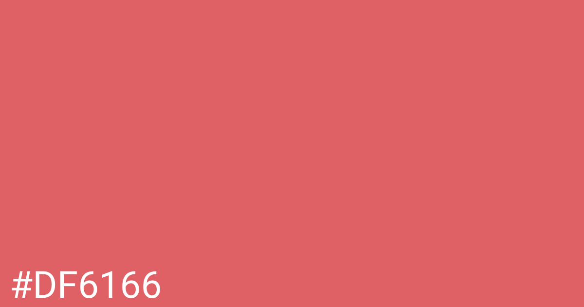 Hex color #df6166 graphic