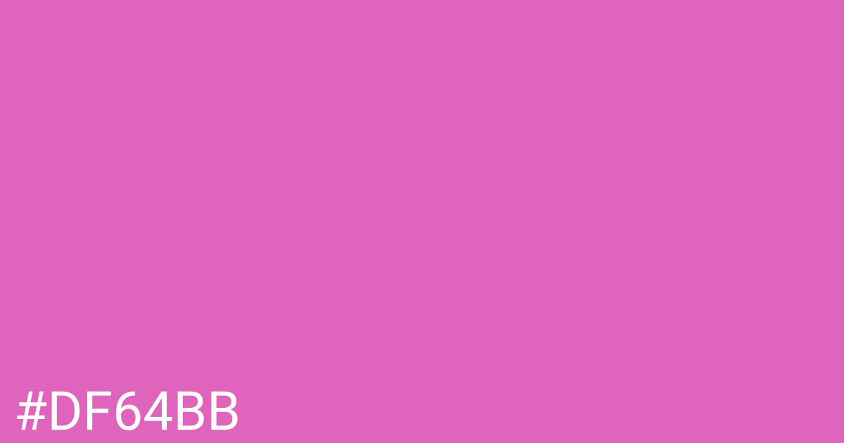 Hex color #df64bb graphic