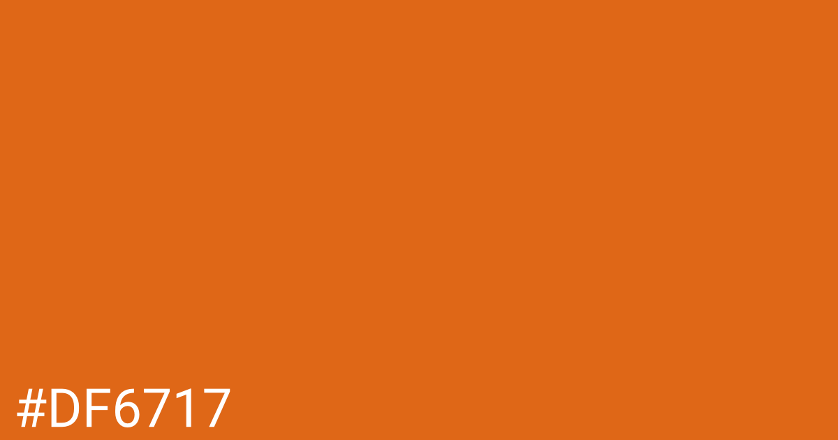 Hex color #df6717 graphic