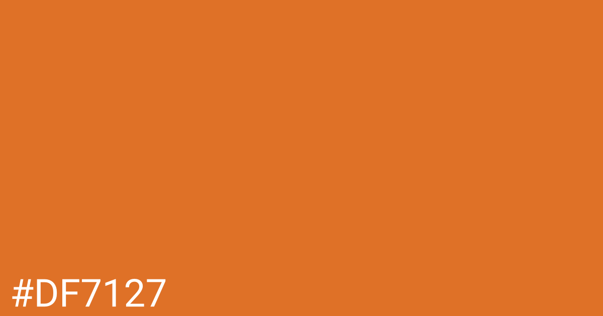 Hex color #df7127 graphic