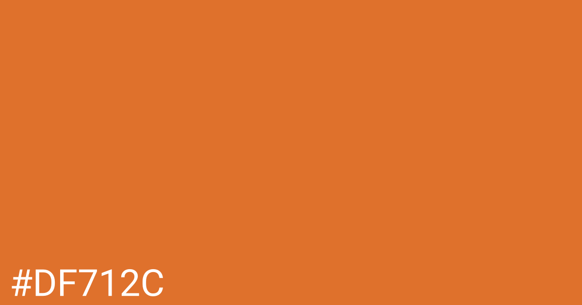 Hex color #df712c graphic