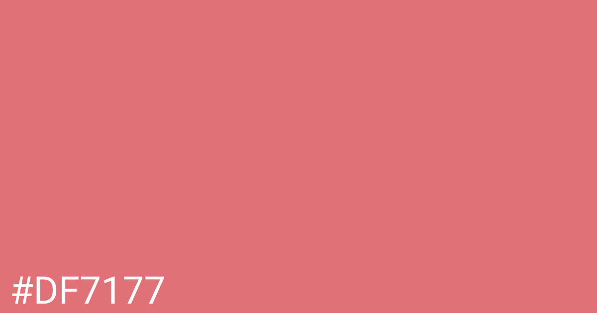 Hex color #df7177 graphic