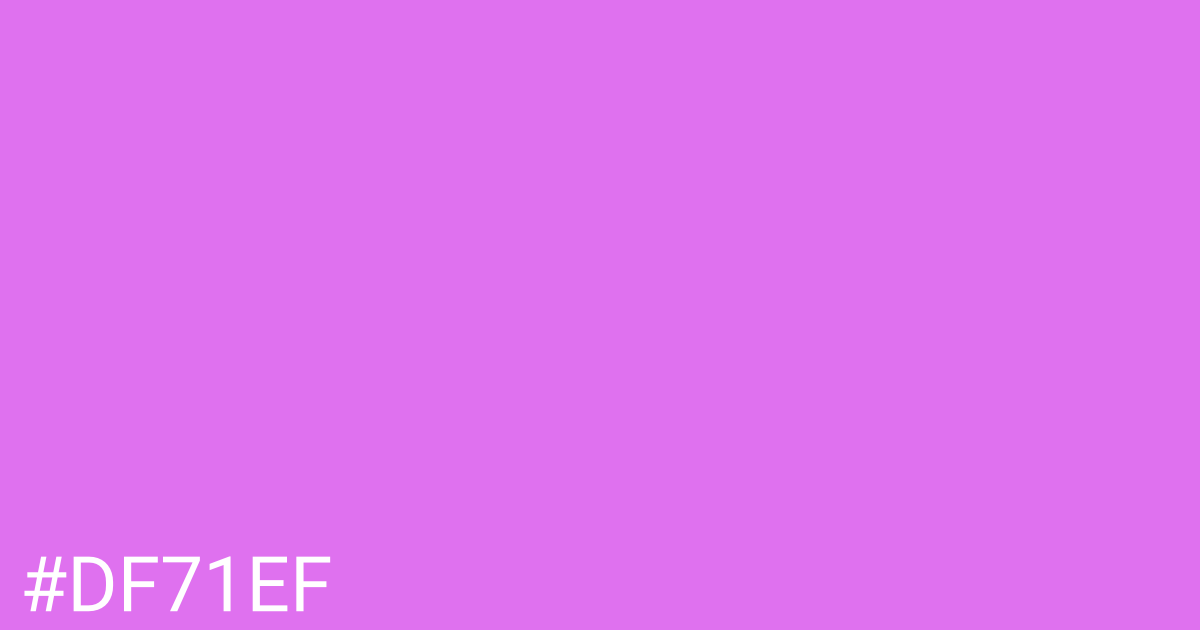 Hex color #df71ef graphic