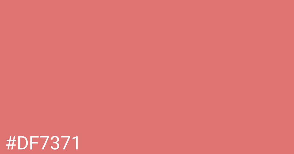 Hex color #df7371 graphic