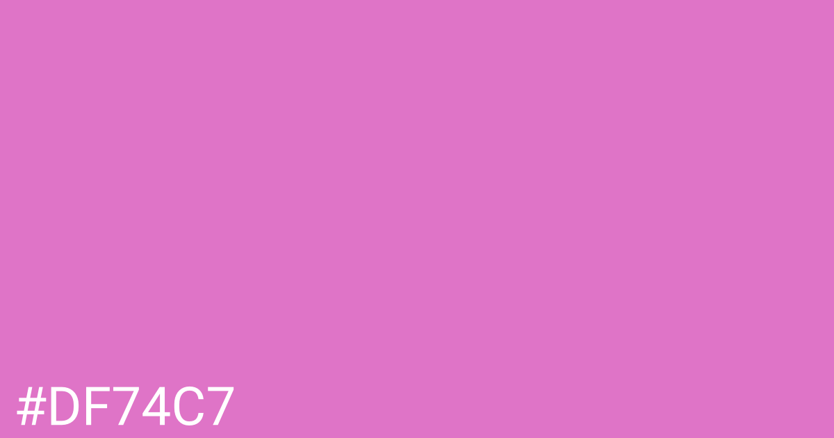 Hex color #df74c7 graphic