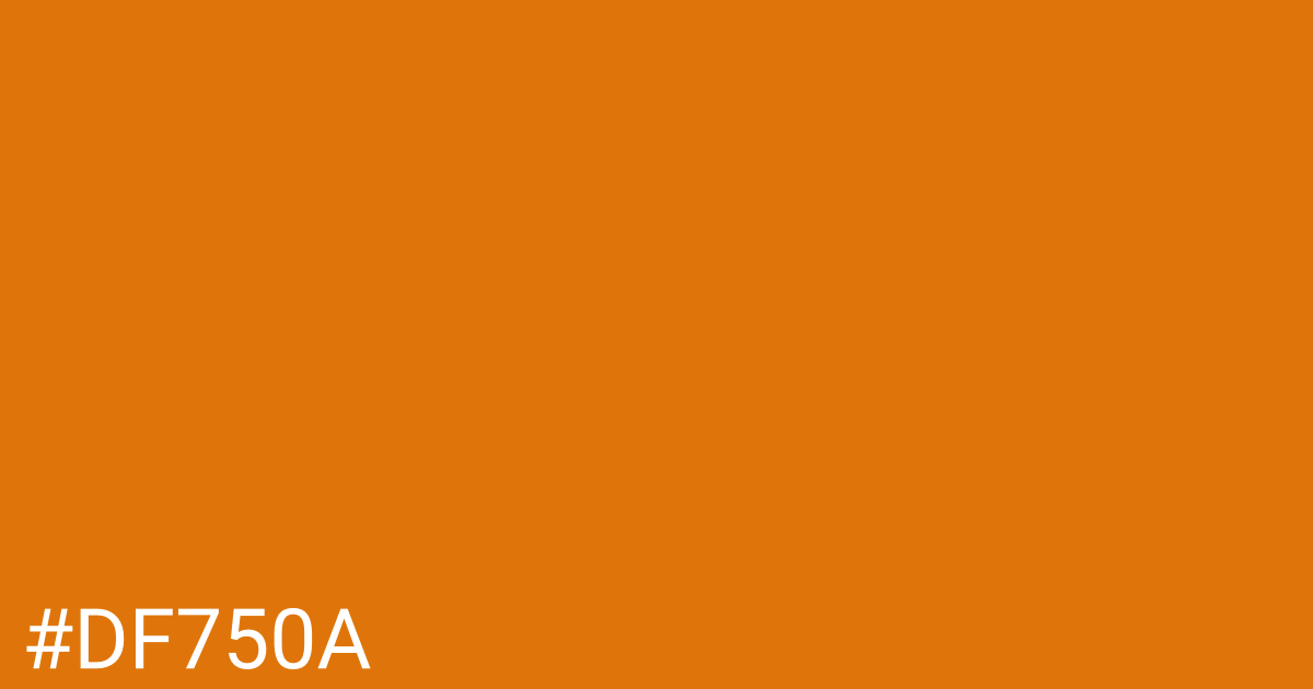 Hex color #df750a graphic