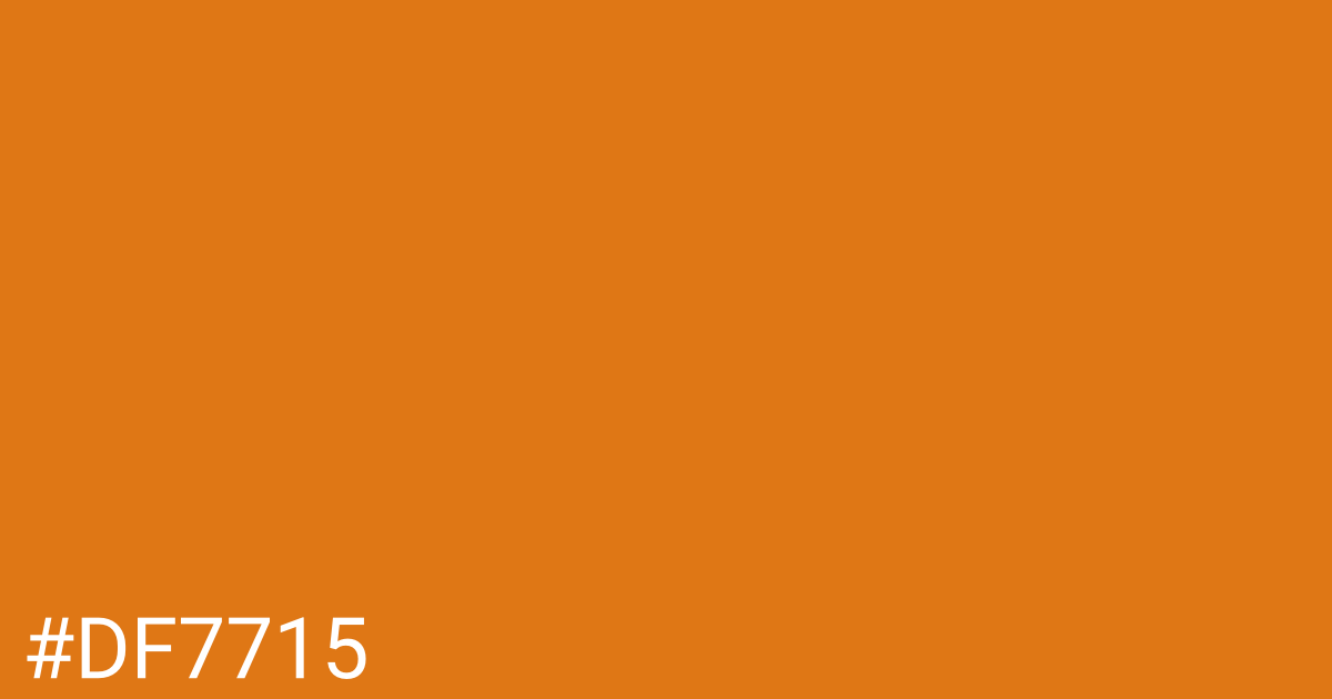Hex color #df7715 graphic