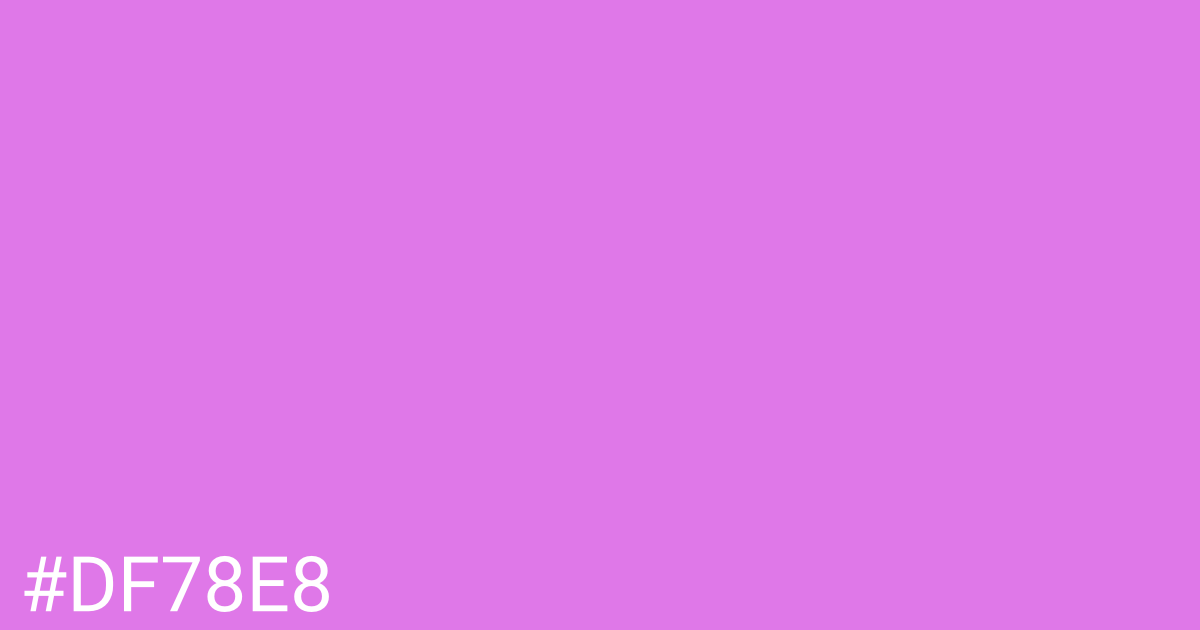 Hex color #df78e8 graphic