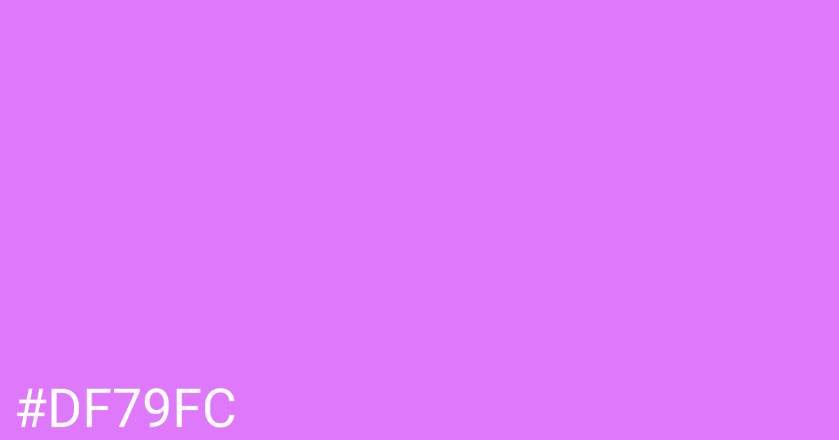 Hex color #df79fc graphic