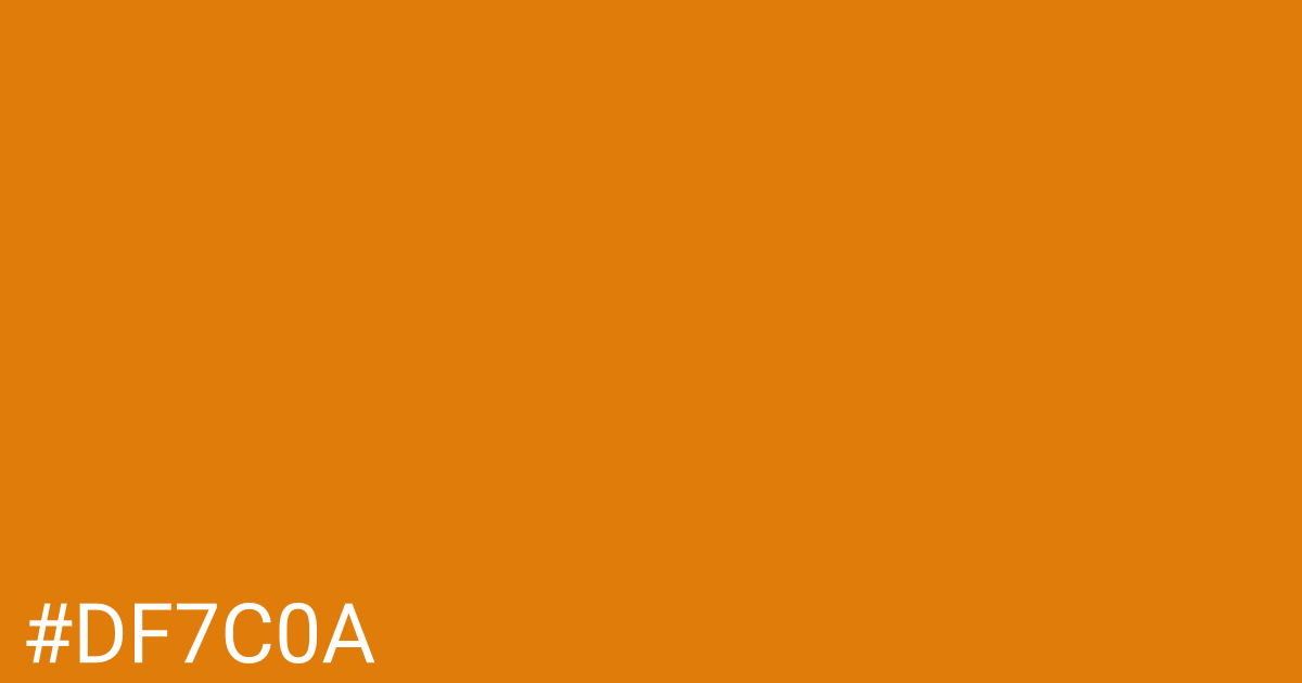 Hex color #df7c0a graphic