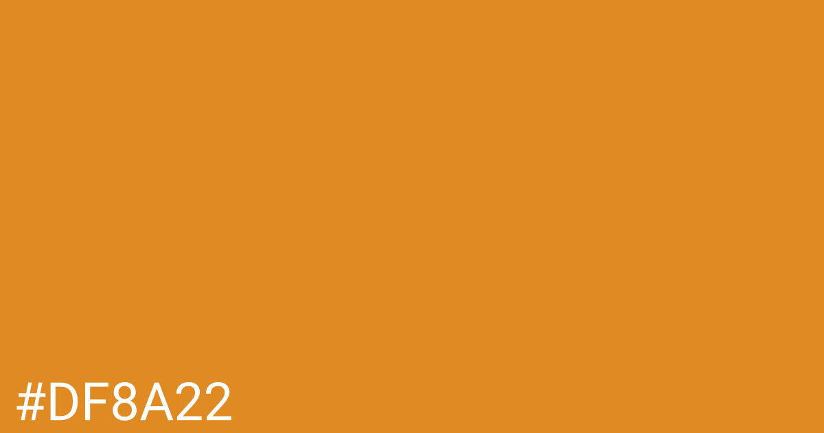 Hex color #df8a22 graphic