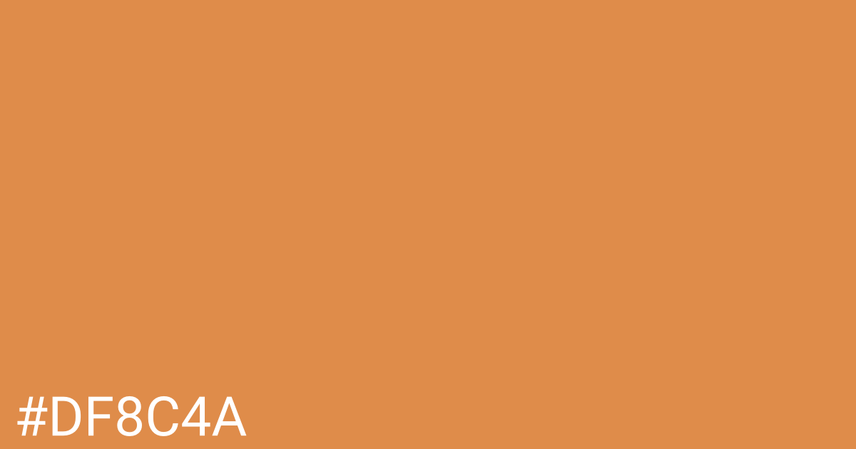 Hex color #df8c4a graphic