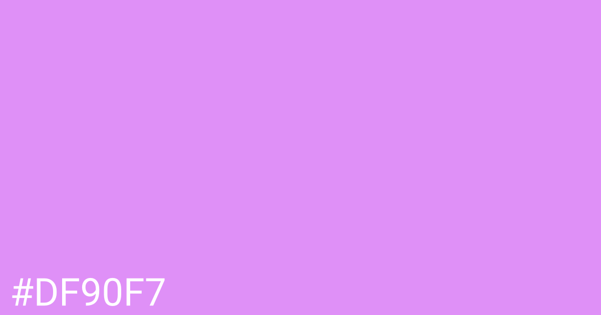 Hex color #df90f7 graphic