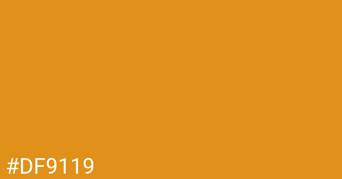Hex color #df9119 graphic