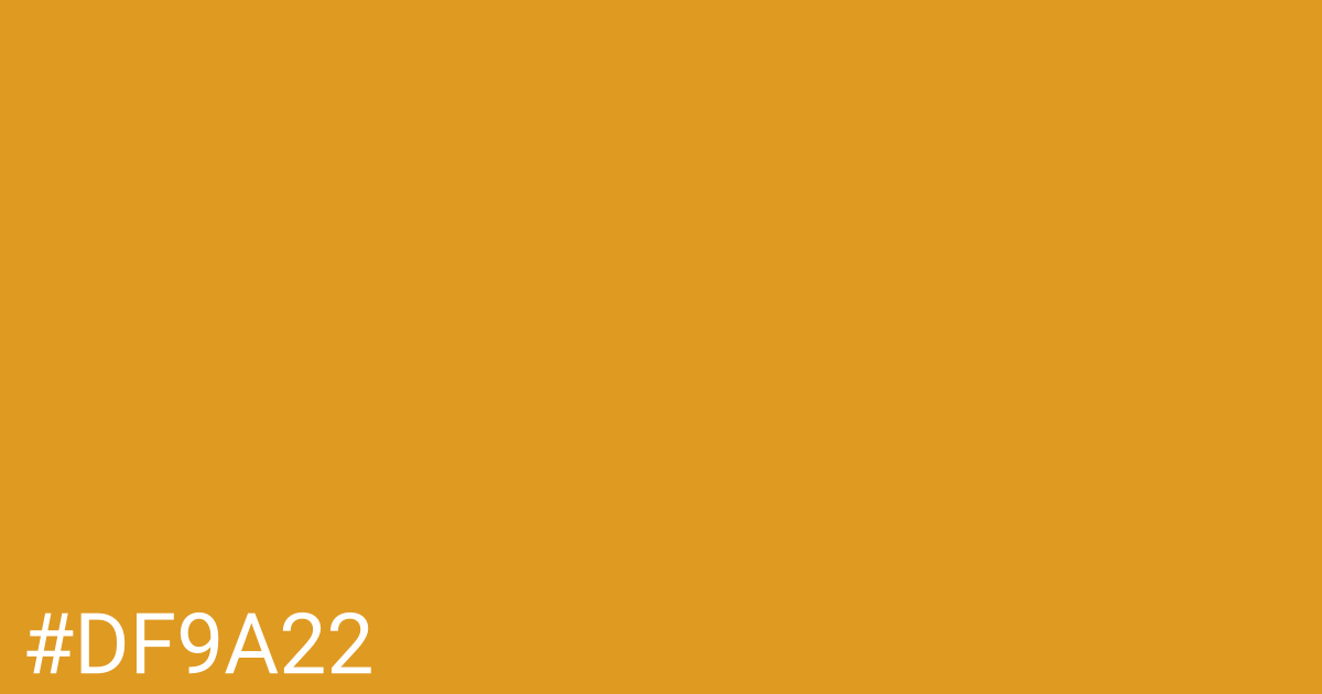 Hex color #df9a22 graphic