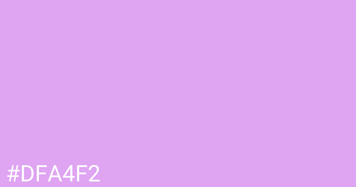 Hex color #dfa4f2 graphic