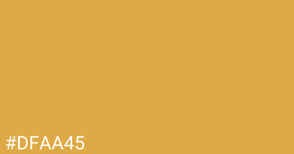 Hex color #dfaa45 graphic