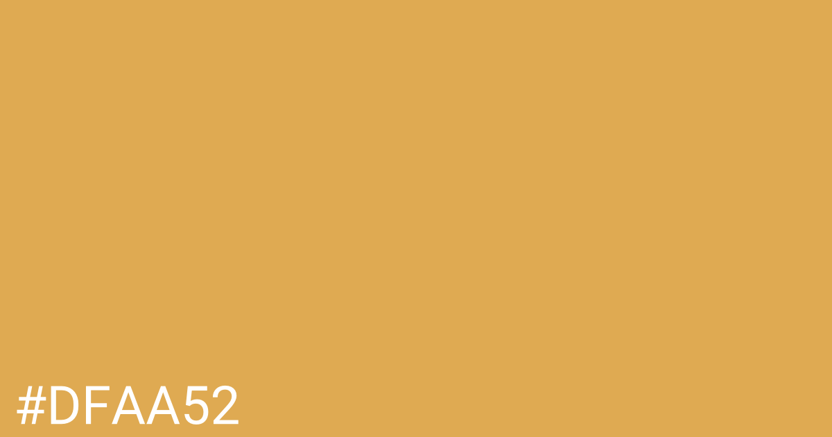 Hex color #dfaa52 graphic