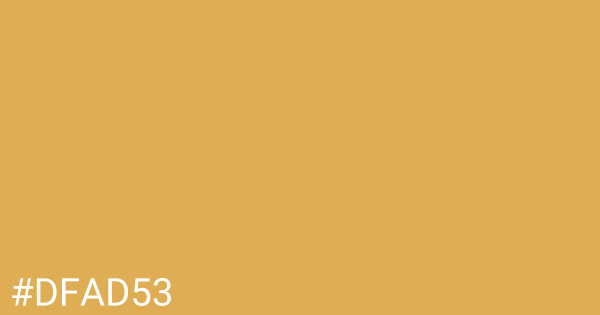 Hex color #dfad53 graphic