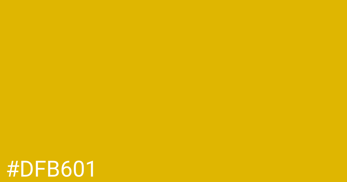 Hex color #dfb601 graphic