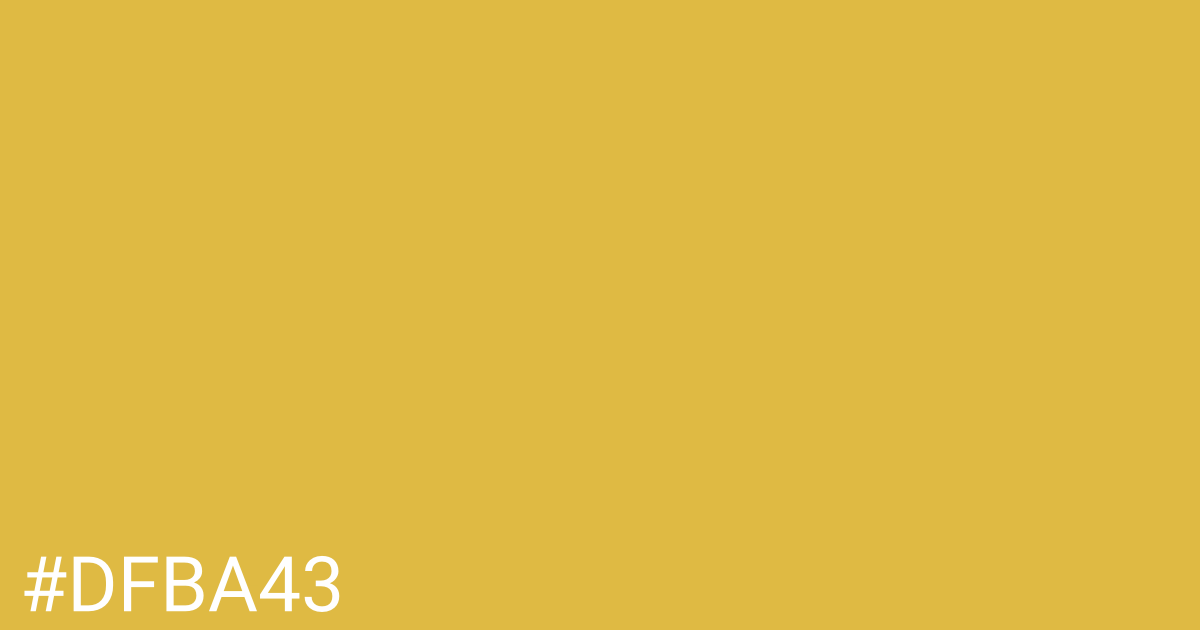 Hex color #dfba43 graphic