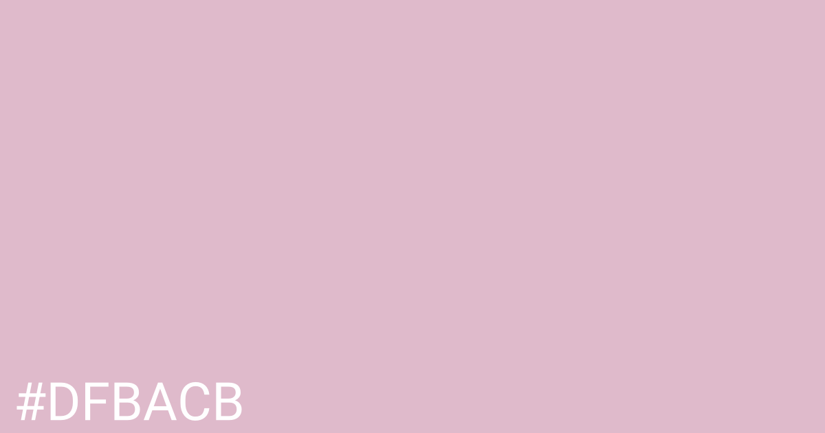 Hex color #dfbacb graphic