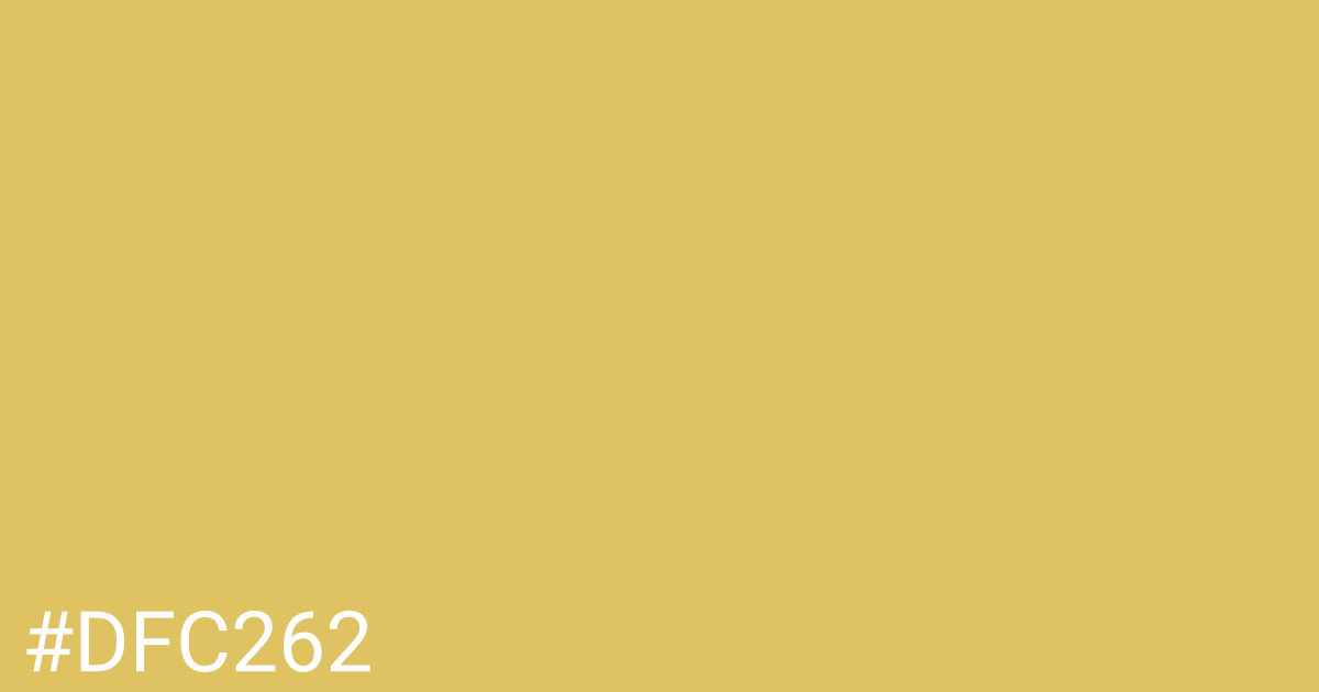 Hex color #dfc262 graphic