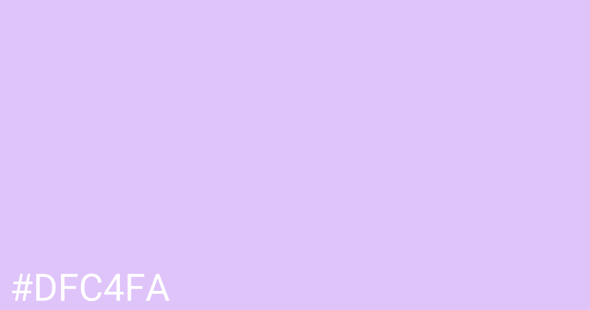 Hex color #dfc4fa graphic