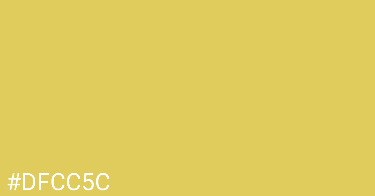 Hex color #dfcc5c graphic