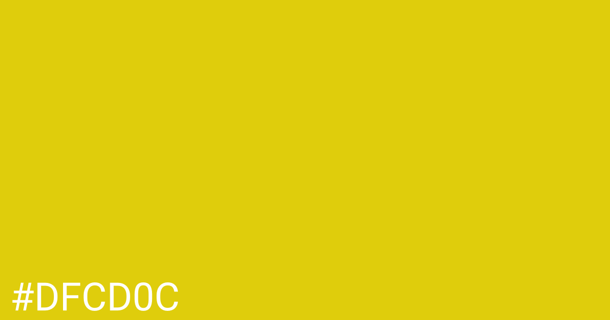 Hex color #dfcd0c graphic