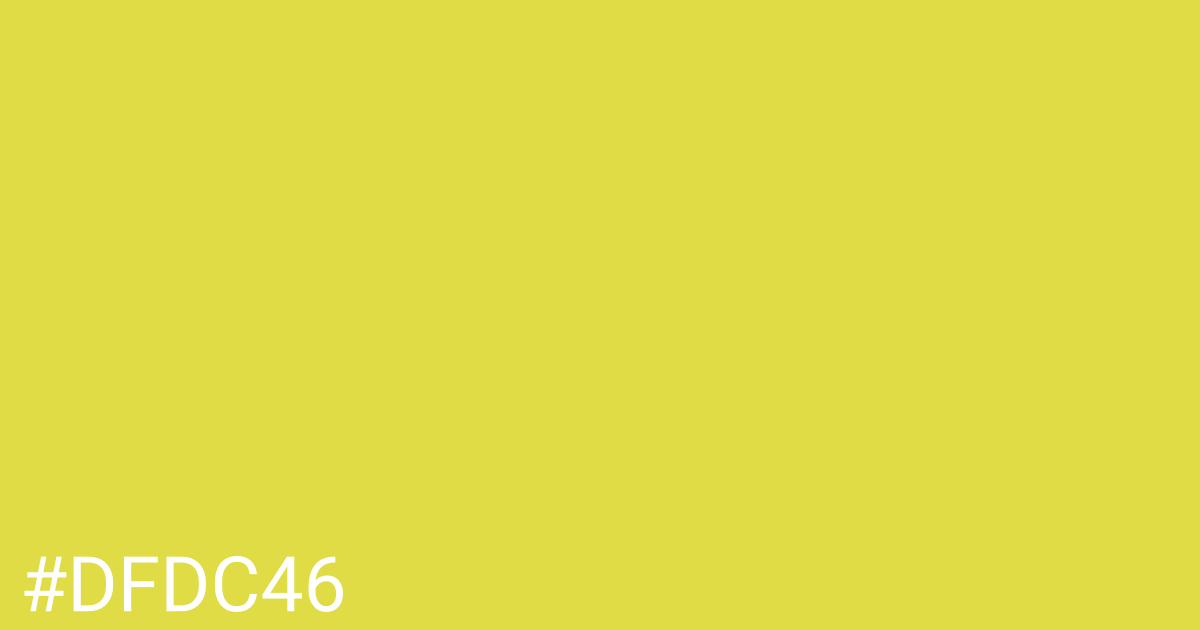 Hex color #dfdc46 graphic