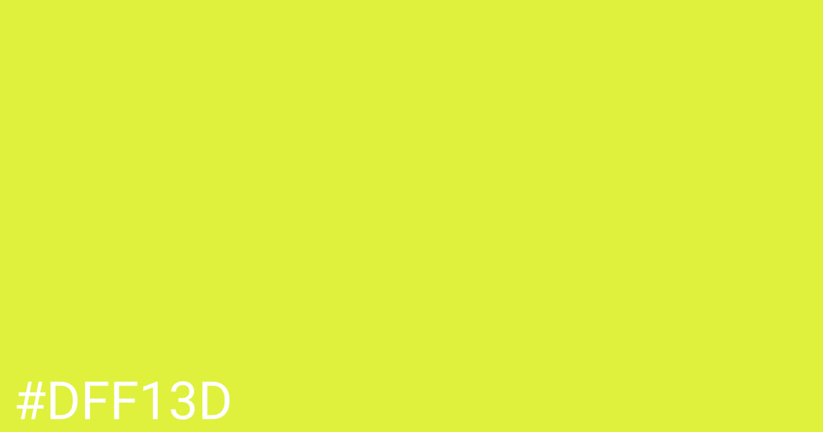 Hex color #dff13d graphic