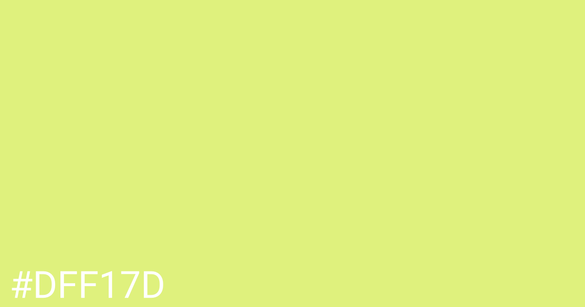 Hex color #dff17d graphic