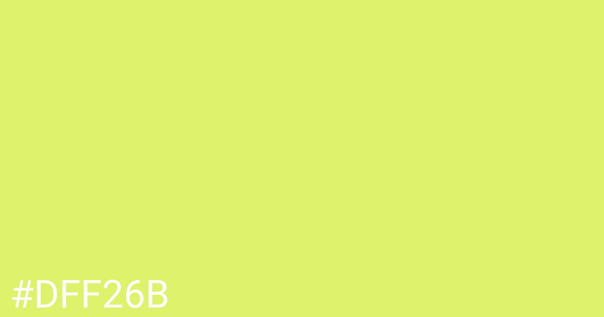 Hex color #dff26b graphic