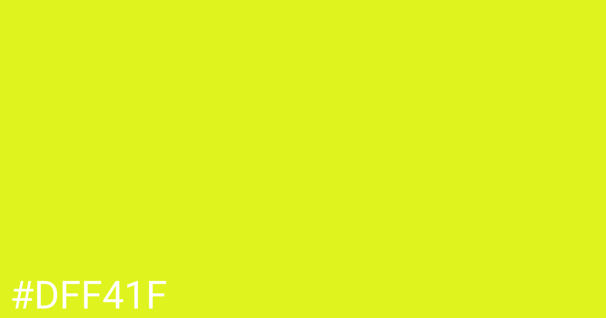 Hex color #dff41f graphic