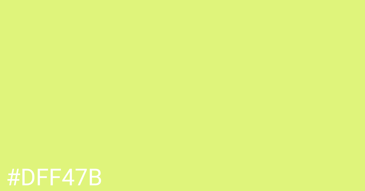 Hex color #dff47b graphic