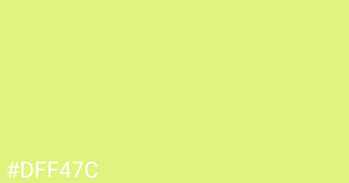 Hex color #dff47c graphic