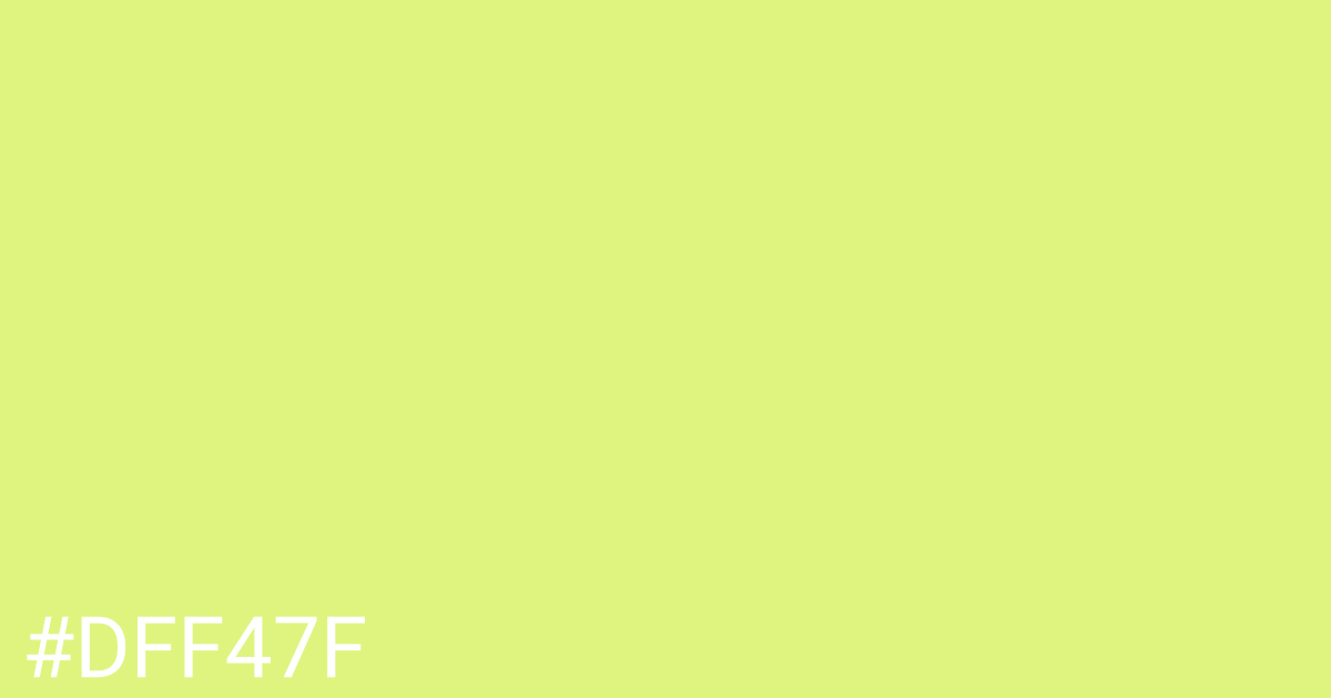 Hex color #dff47f graphic