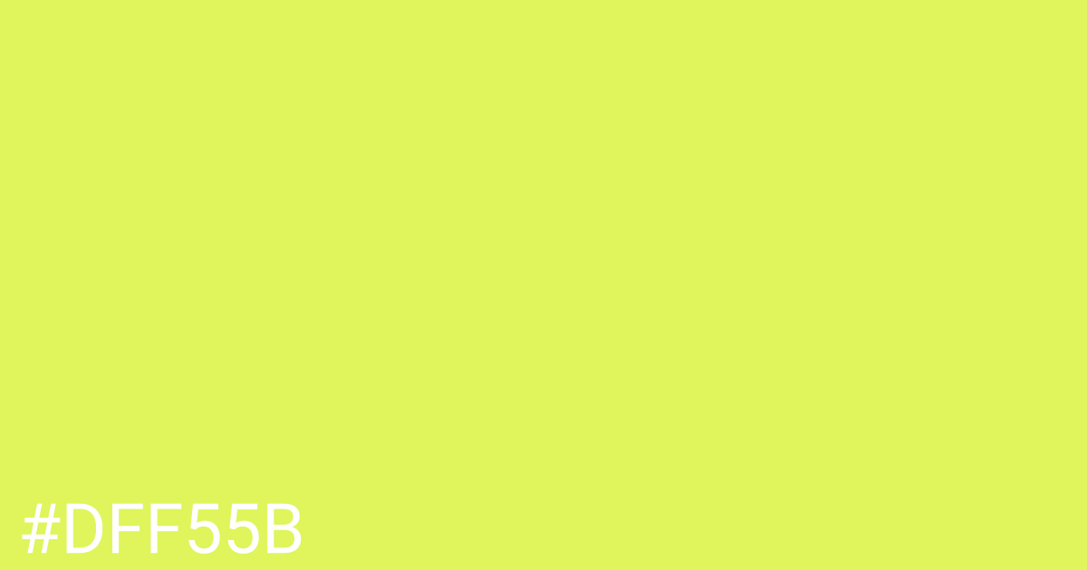Hex color #dff55b graphic