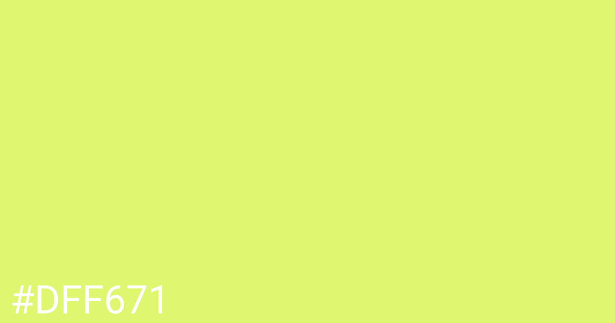 Hex color #dff671 graphic