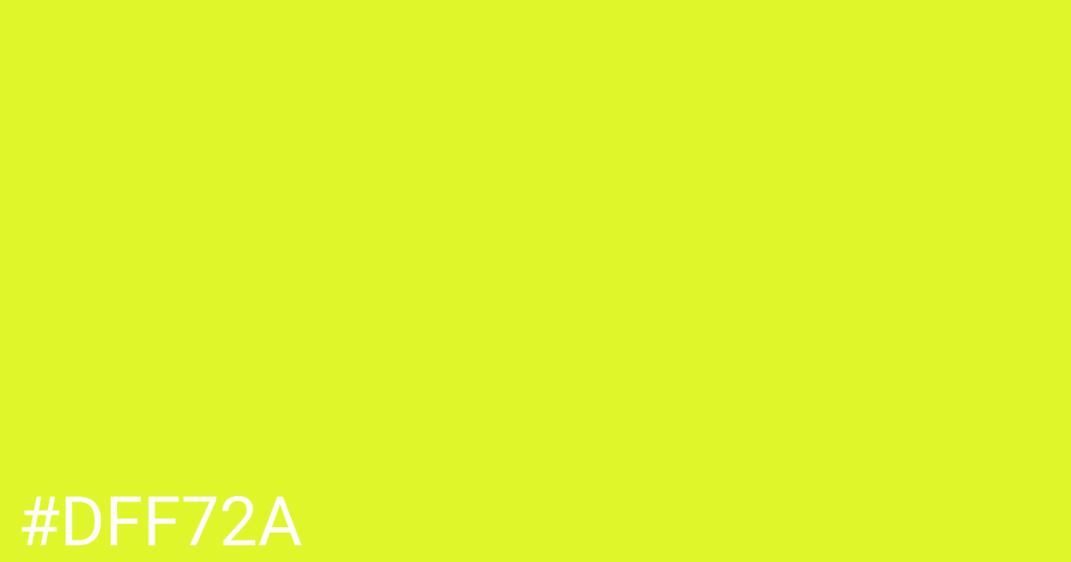 Hex color #dff72a graphic