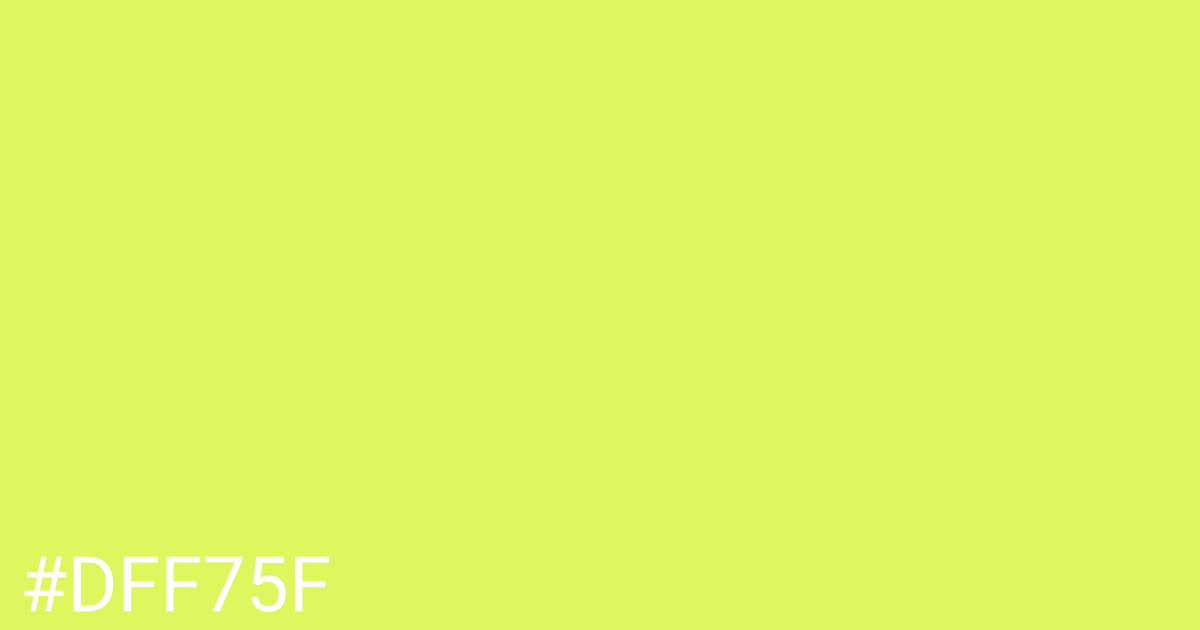 Hex color #dff75f graphic