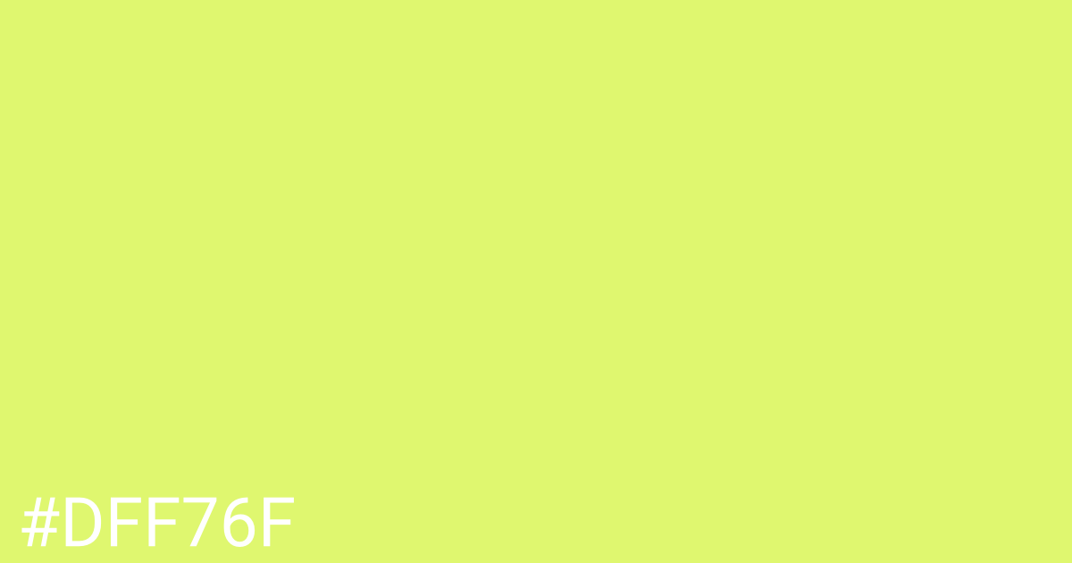 Hex color #dff76f graphic