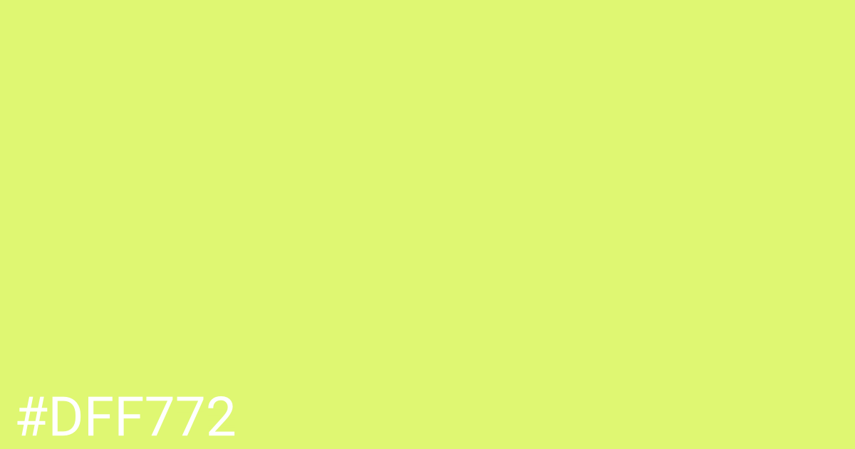 Hex color #dff772 graphic