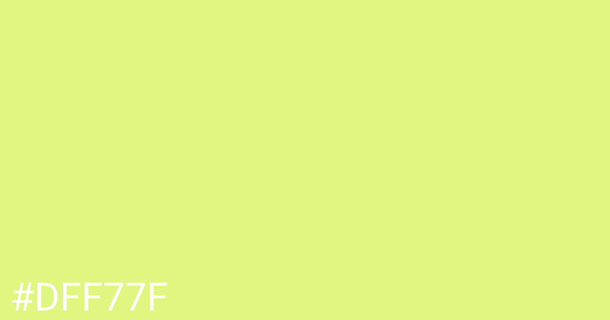 Hex color #dff77f graphic