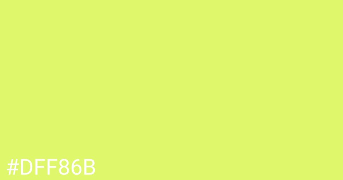 Hex color #dff86b graphic