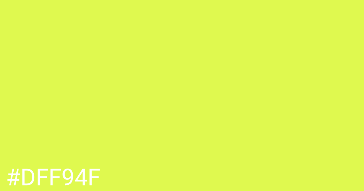 Hex color #dff94f graphic