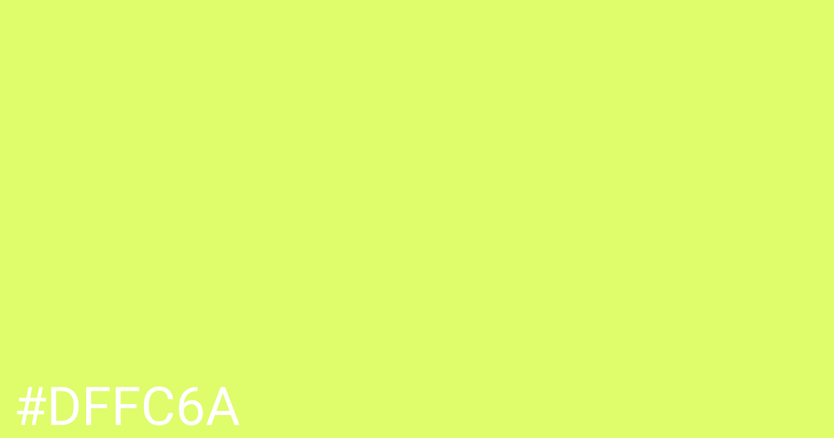 Hex color #dffc6a graphic