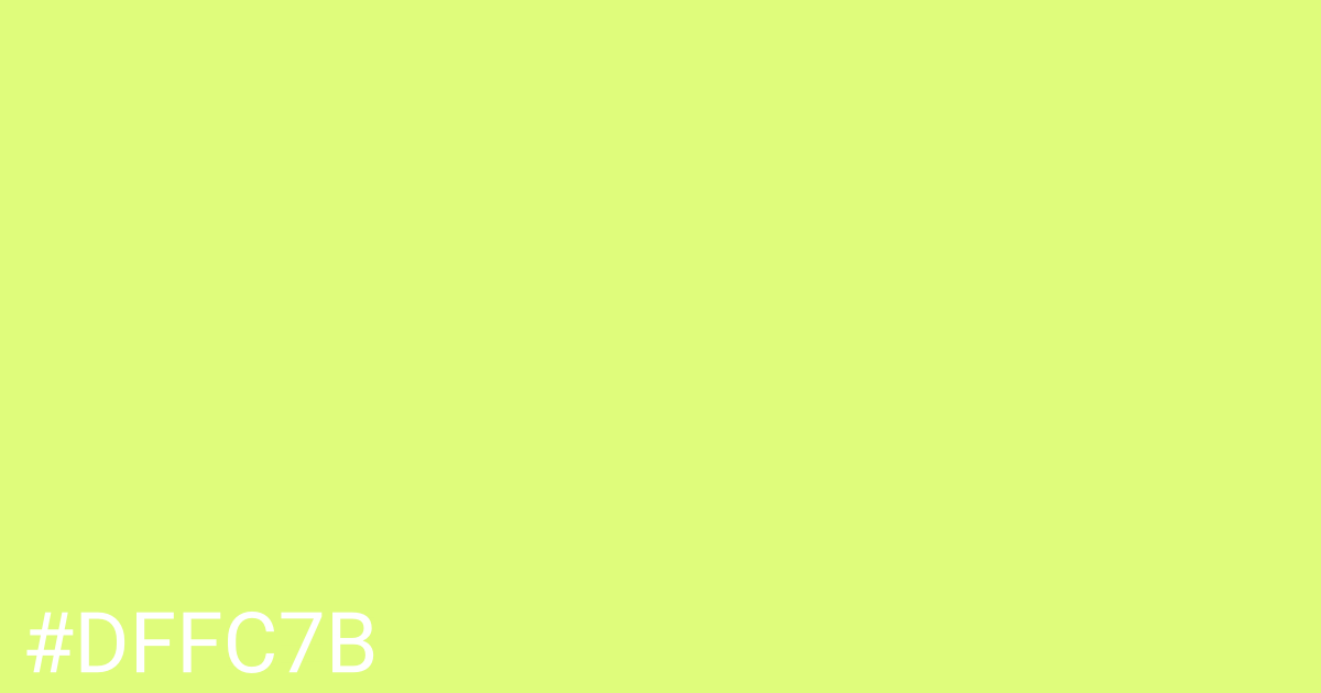 Hex color #dffc7b graphic