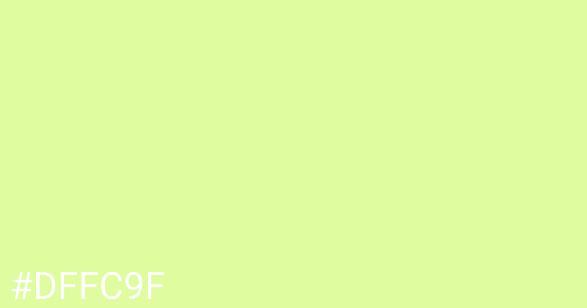 Hex color #dffc9f graphic